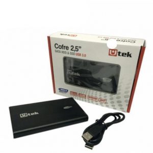 COFRE PORTA HDD 2.5 SATA USB 3.0 COLOR NEGRO UTEK UT-HDD030BL