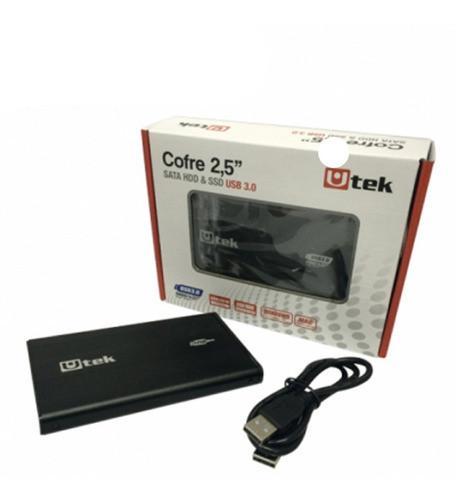 COFRE PORTA HDD 2.5 SATA USB 3.0 COLOR NEGRO UTEK UT-HDD030BL